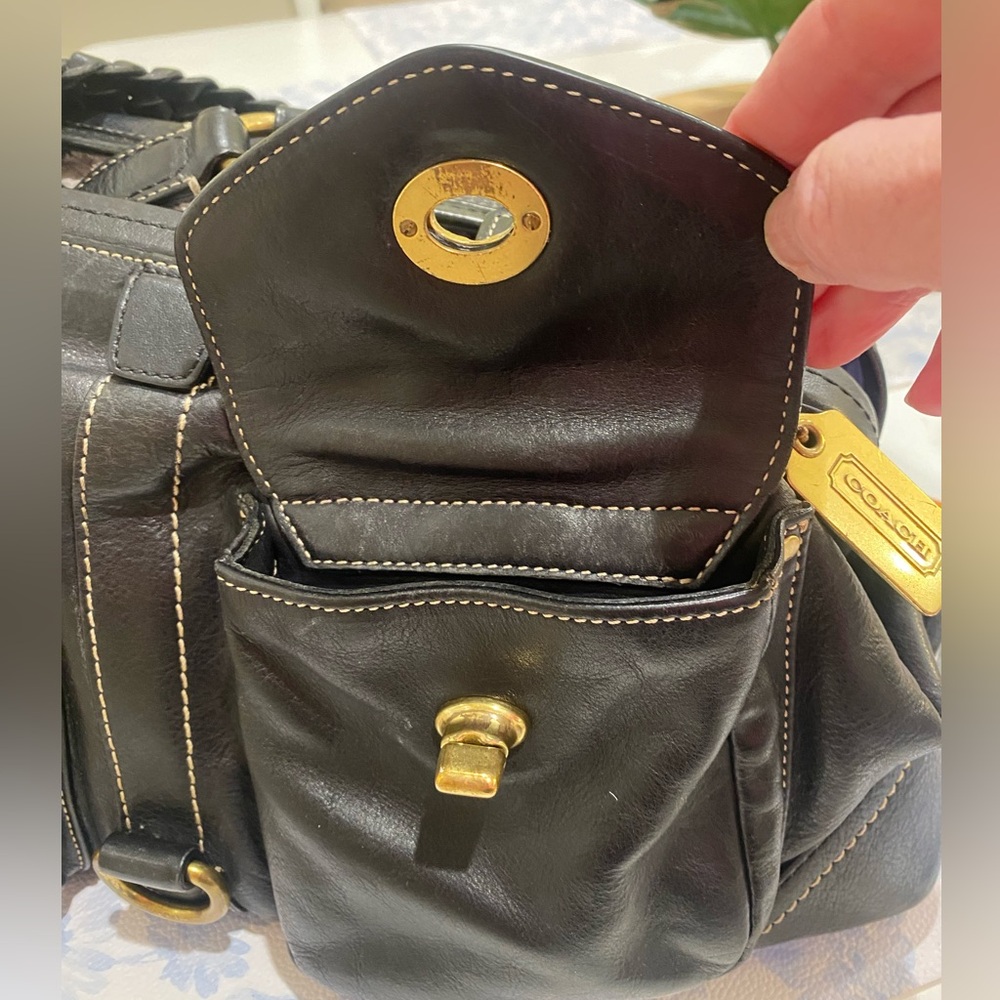 Like New Vintage Coach Daphne Shoulder Bag 3569 Black 🖤 - Picture 12 of 14